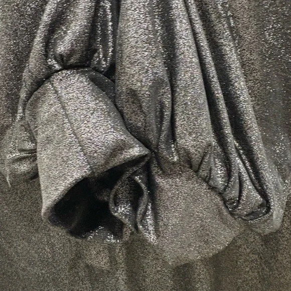 Karen Kane Black Metallic Shimmery Pullover Blouse - Picture 7 of 9